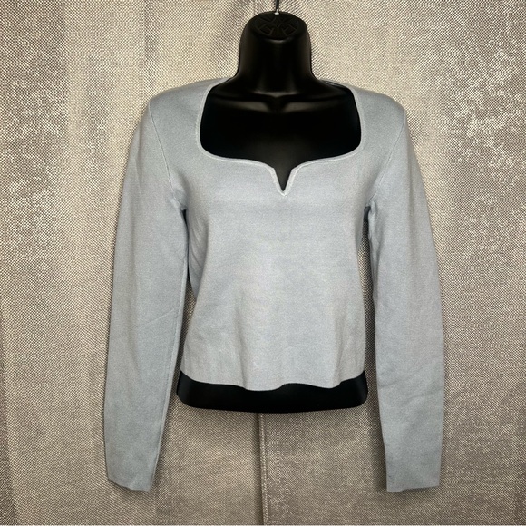 Abercrombie & Fitch Tops - Abercrombie & Fitch Sky Blue Square Neck Sweater